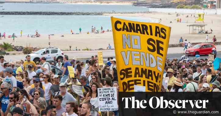Tens of thousands protest against Canary Islands’ ‘unsustainable’ tourism model