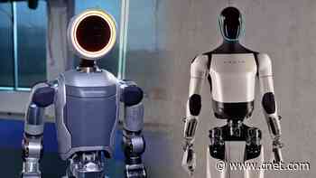 Boston Dynamics' New Electric Atlas vs. Tesla's Optimus video     - CNET