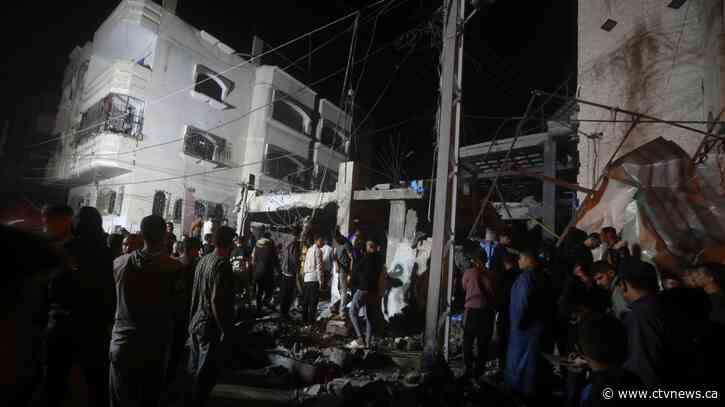 Israeli strikes on southern Gaza city of Rafah kill 22, mostly children, as U.S. advances aid package