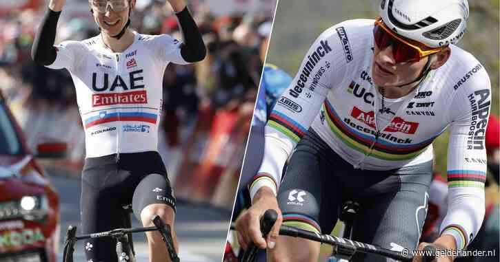 Oppermachtige Tadej Pogacar soleert naar zijn tweede zege in Luik-Bastenaken-Luik, Mathieu van der Poel op podium