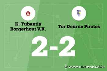 TOR Deurne Pirates B sleept gelijkspel uit de brand in de uitwedstrijd tegen Tubantia