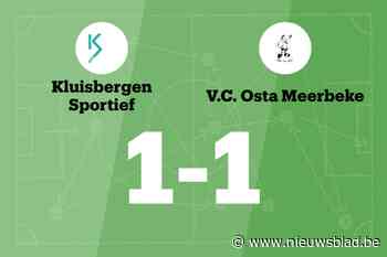 Osta Meerbeke beëindigt reeks nederlagen met gelijkspel tegen Kluisbergen Sportief