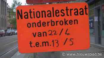 Handelaars klagen laattijdige communicatie over werken in Nationalestraat aan: “Moet zes weken op voorhand gebeuren”