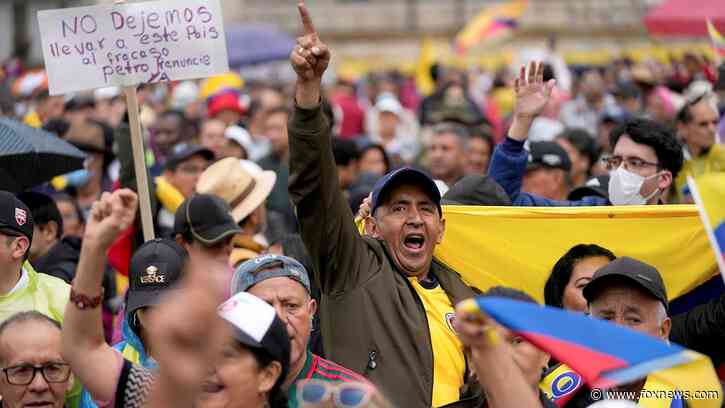 Tens of thousands of Colombians protest against leftist president's agenda