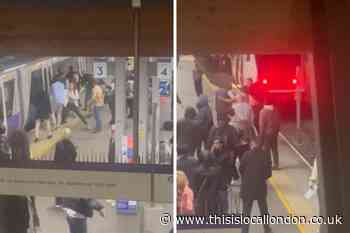 Abbey Wood Elizabeth Line station: Fight breaks out