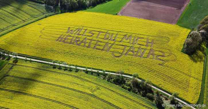 Landwirt überrascht mit Heiratsantrag im Feld