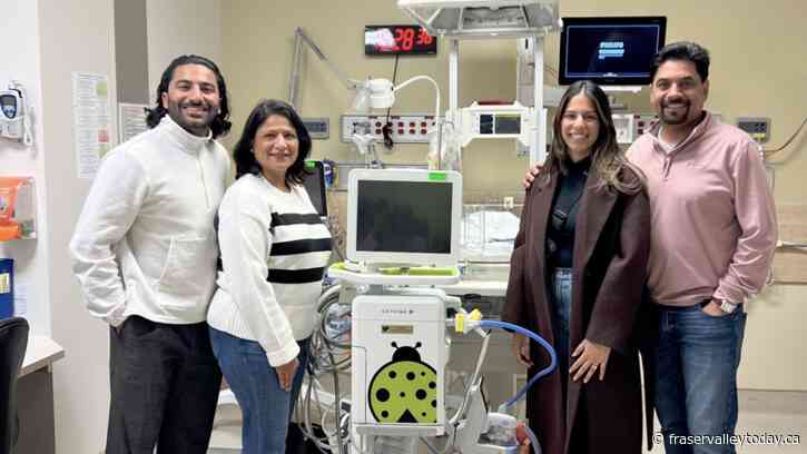 Fraser Valley family digs deep to fund neonatal equipment at Abbotsford Hospital