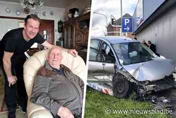 Emiel (98) belandde met auto in gevel door fout van andere bestuurder: “Dat veel mensen zeggen dat ze mijn rijbewijs moeten afpakken, vind ik erg”