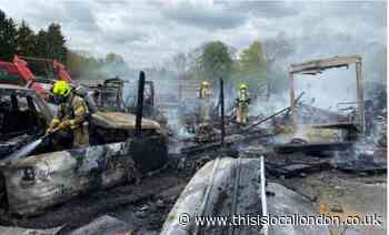 More's Lane, Brentwood scrapyard fire: 4 vehicles destroyed