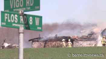 Destructive fire engulfs Barn in Springwater