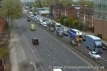 Newham Way, A13 traffic: One lane open after spillage
