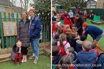 Squirrels Heath Infant School memorial for Amos Chipperfield