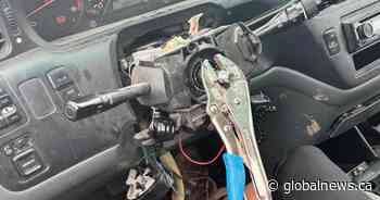 Sask. RCMP pull over driver in car with no steering wheel