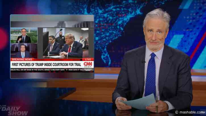 Jon Stewart hits out at the media's obsessive Trump trial coverage