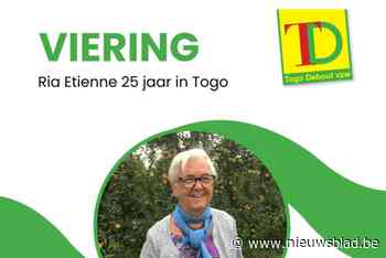 Viering Ria Etienne die kwarteeuw actief is in Afrikaans land Togo