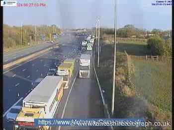 M6 closed after reports of crash between pedestrian and vehicle