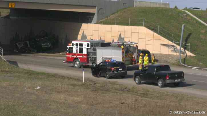 Southeast Calgary crash sends one person to hospital in life-threatening condition