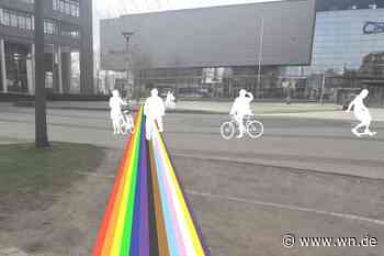 Regenbogen-Zebrastreifen für den Hafenplatz