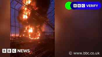 BBC Verify examines reported strikes on Russian oil depots