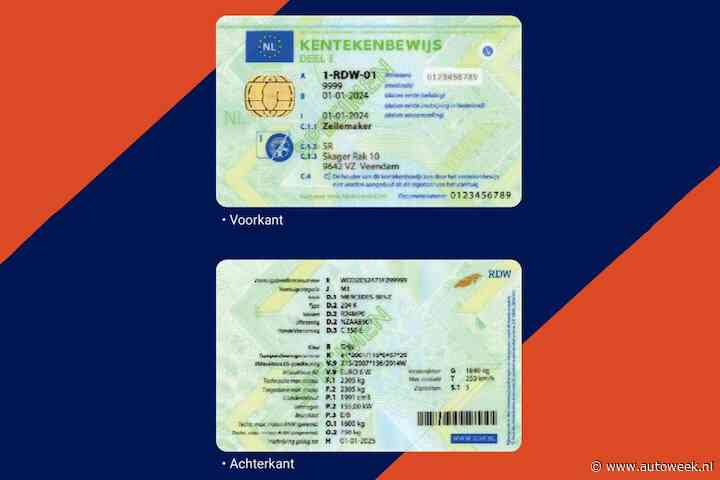 RDW vernieuwt kentekenbewijs