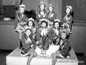 Young tap dancers ready for 1961 ballet and tap recital