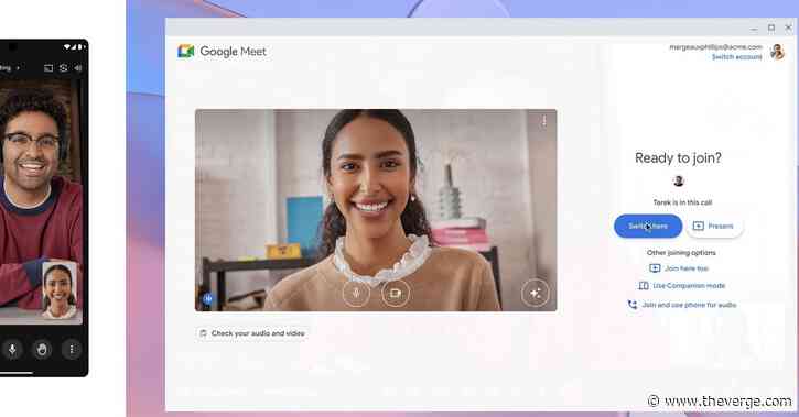 Google Meet now lets you switch devices without hanging up