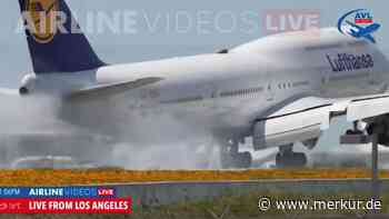 Quietschende Reifen und Qualm: Lufthansa-Flieger muss Landung abbrechen – Video zeigt Schreck-Moment