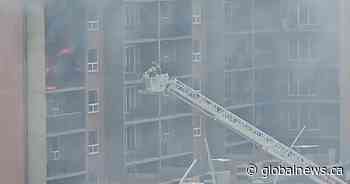 1 person taken to hospital as Edmonton fire crews battle blaze along Jasper Avenue