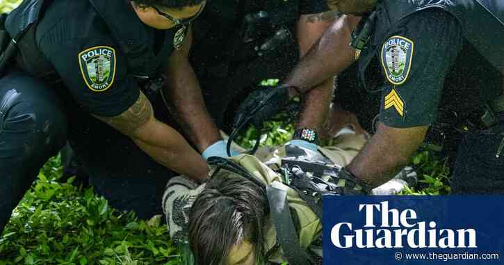 Police use rubber bullets and teargas to break up university protest in Georgia