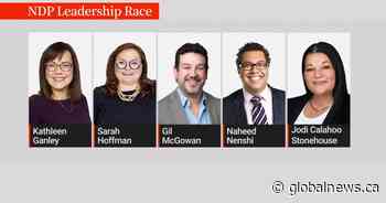 Former Calgary mayor shrugs off criticism at first Alberta NDP leadership debate: ‘Not a takeover’