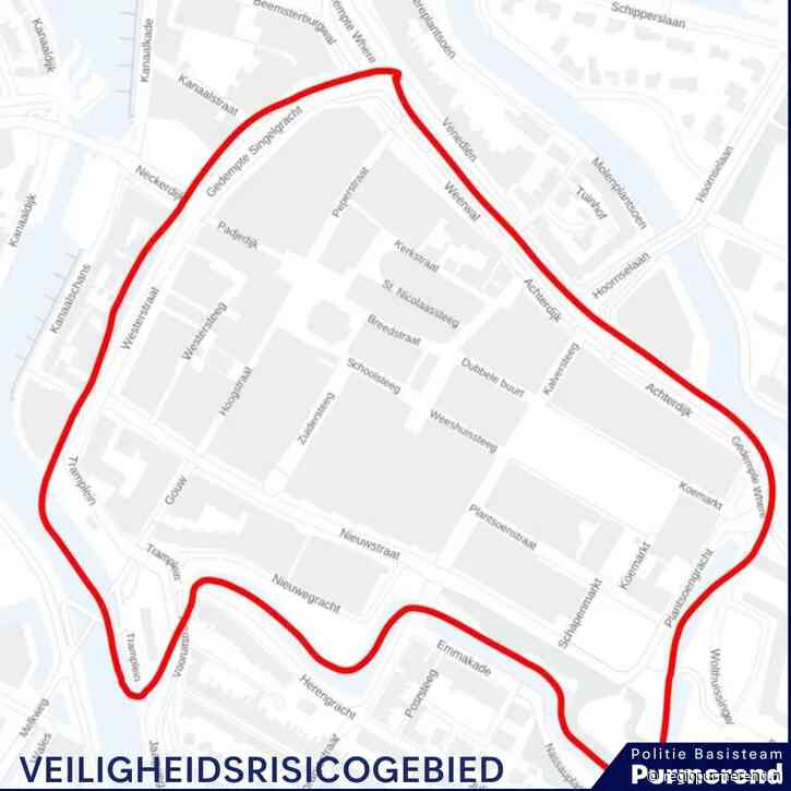 Veiligheidsrisicogebied in stadje tijdens Koningsnacht n.a.v. zorgelijk bericht