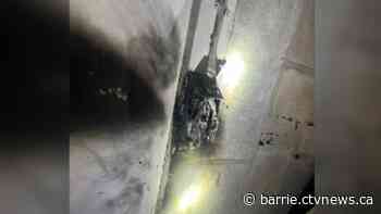 Garage fire sends resident to hospital