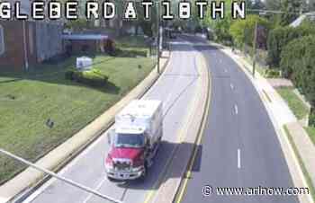 TRAFFIC ALERT: Part of N. Glebe Road blocked by school bus crash