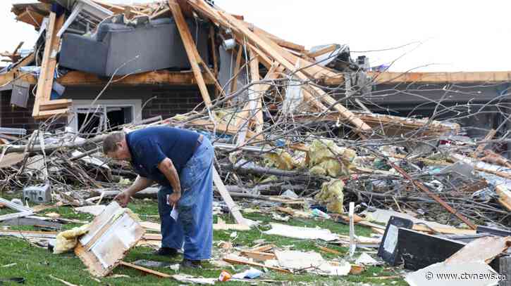 Tornadoes collapse buildings and level homes in Nebraska and Iowa
