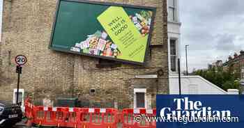 Wonky Waitrose billboard fenced off by London council as stunt backfires