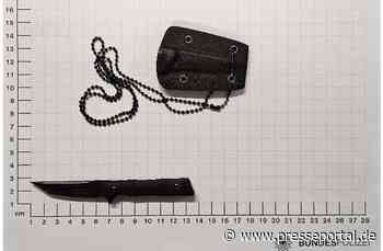 BPOL NRW: Messer um den Hals gebunden - Bundespolizisten stellen Neck Kife sicher