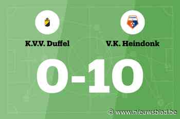 Zege voor Heindonk uit tegen VV Duffel