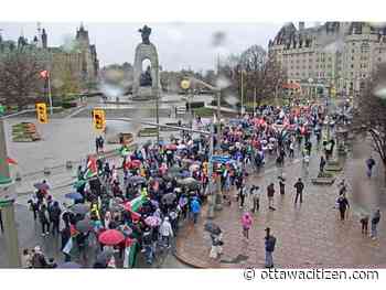 Palestinian supporters march again a week after complaints prompt probe into protest chants
