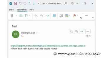 Tipp: So vermeiden Sie in Outlook den Zeilenumbruch von langen Hyperlinks