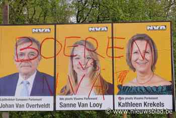 N-VA Zoersel dient klacht in tegen onbekenden voor vernielen van verkiezingsborden