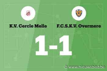 Gelijkspel voor Cercle Melle thuis tegen SKV Overmere