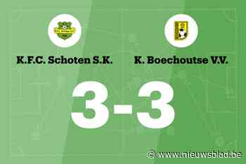 Schoten en Boechoutse VV delen de punten