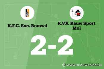 Rauw sleept gelijkspel uit de brand in de uitwedstrijd tegen Bouwel