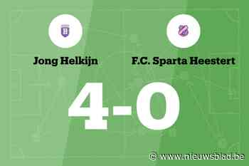 Jong Helkijn wint tegen Sparta Heestert B door treffers van Sturbaut
