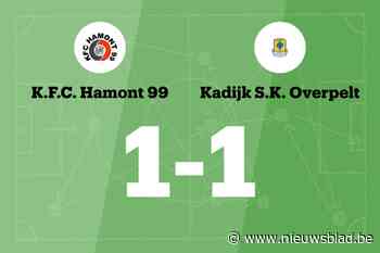 Dierckx redt punt voor Kadijk SK tegen KFC Hamont 99