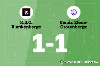 Gelijkspel voor SC Blankenberge thuis tegen Eendracht Elene-Grotenberge