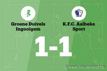 FC Aalbeke Sport speelt gelijk tegen GD Ingooigem