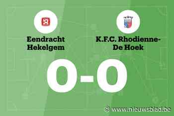 Doelpuntloos gelijkspel tussen Eendracht Hekelgem en KFC Rhodienne-De Hoek