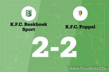 Beekhoek deelt thuis de punten met Poppel