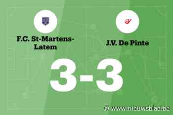 JV De Pinte sleept gelijkspel uit de brand in de uitwedstrijd tegen FC Latem B